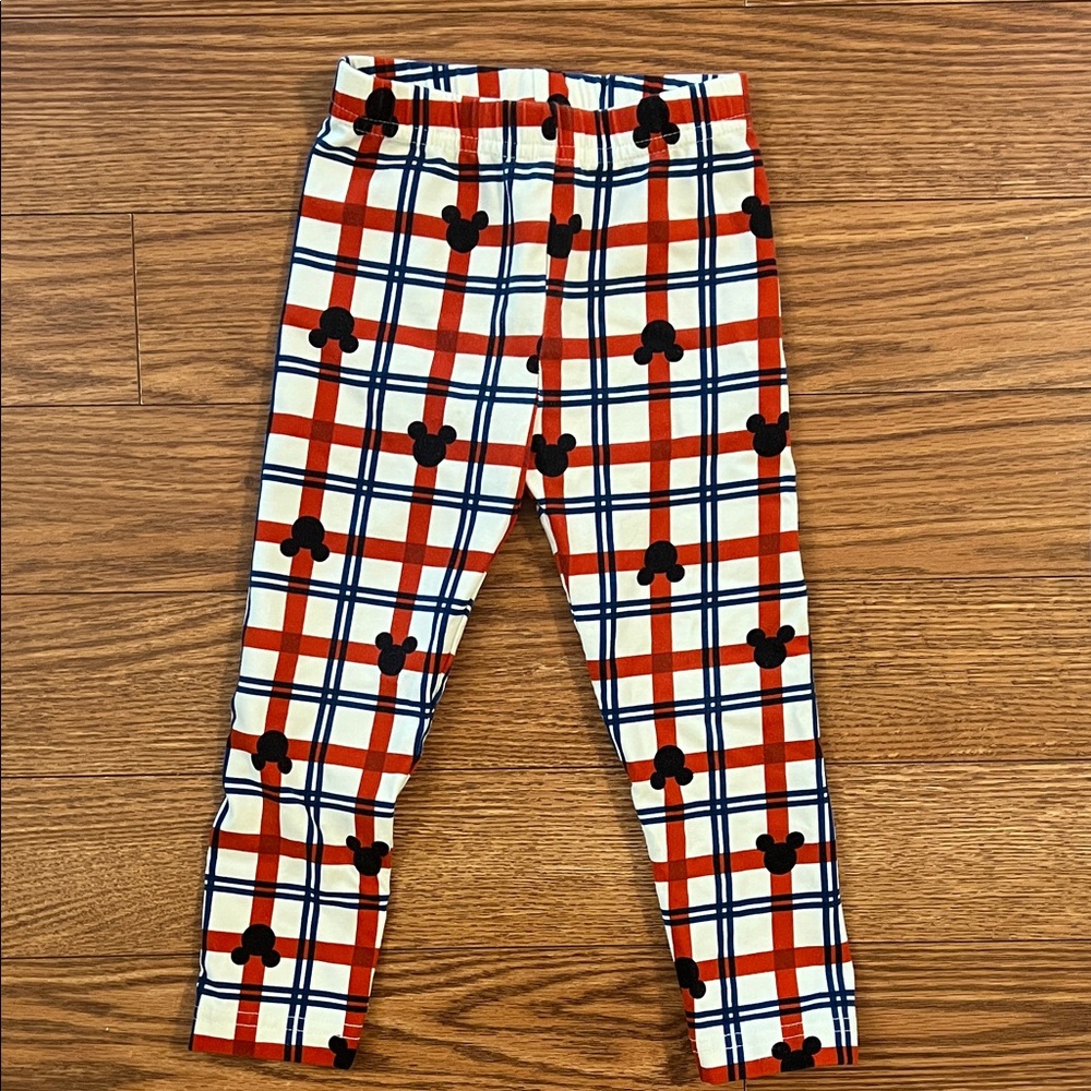 Hanna Andersson x Disney Red and Black Plaid Leggings